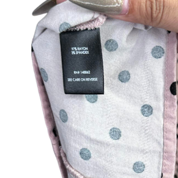 Torrid Polka Dot Mauve Pink Button Front A Line Tank Top Cinch Back Size 0 L 12 - Picture 6 of 8